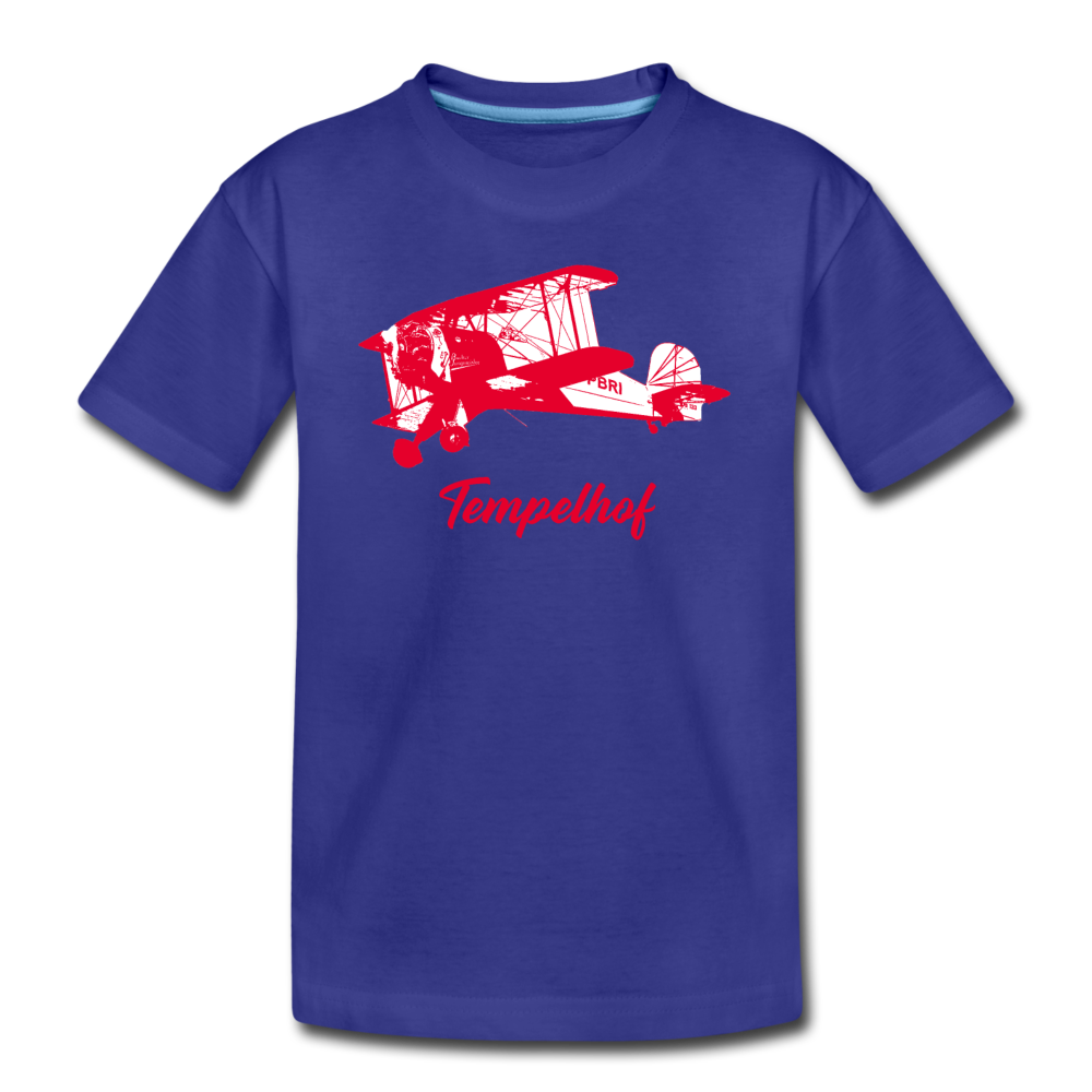 Tempelhof Flugzeug rot - Kinder Premium T-Shirt - royal blue