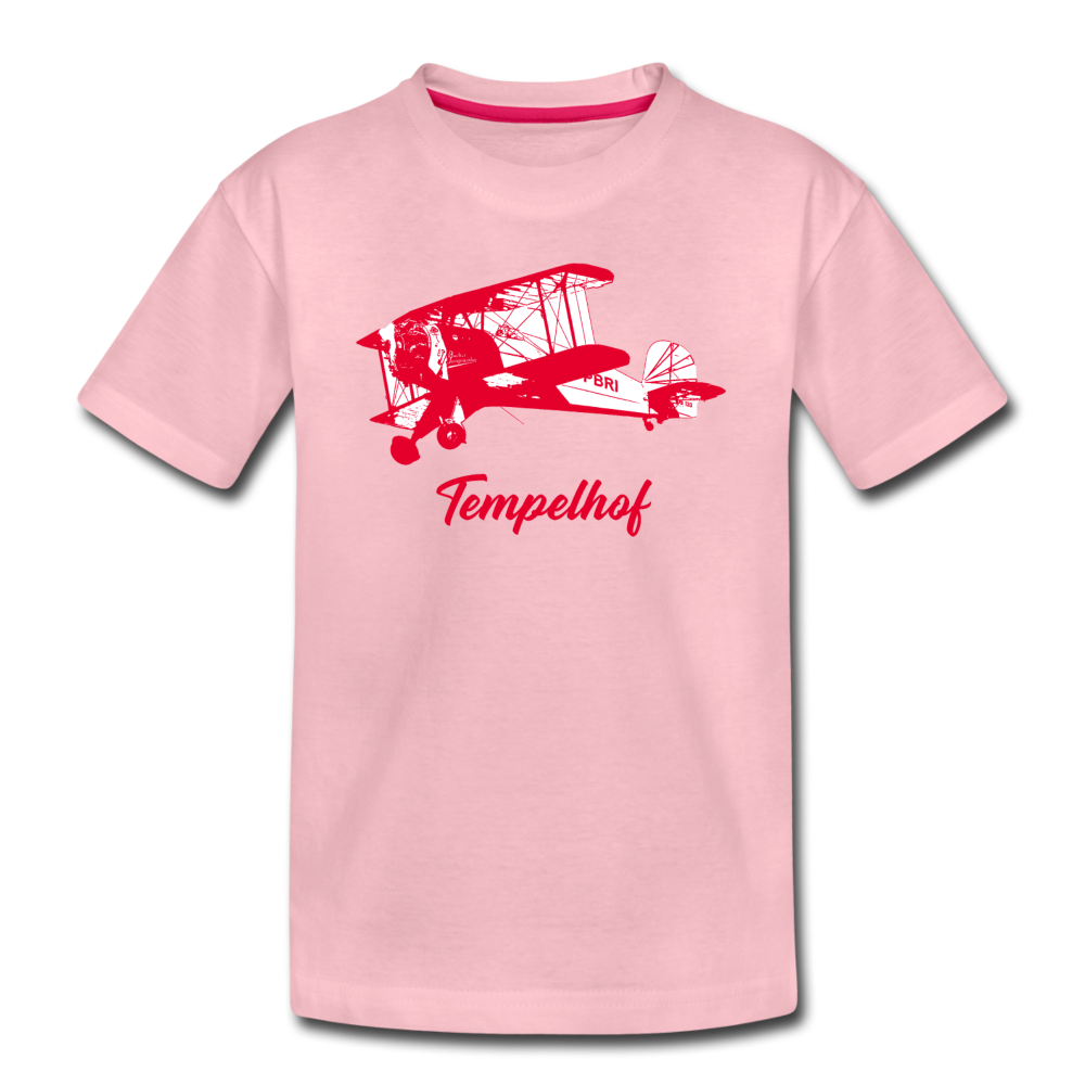 Tempelhof Flugzeug rot - Kinder Premium T-Shirt - rose shadow