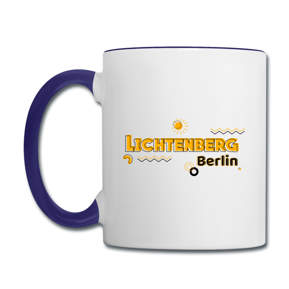 Lichtenberg - Tasse zweifarbig - white/cobalt blue