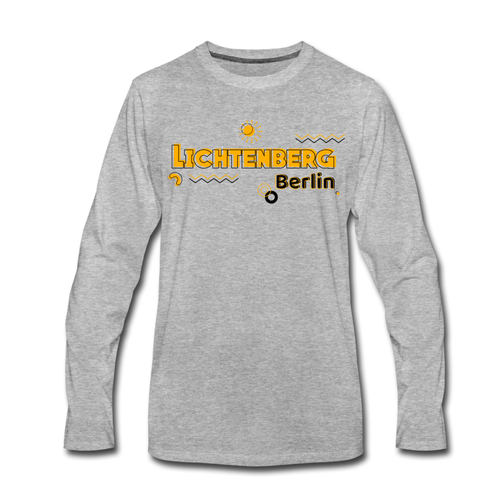 Lichtenberg - Männer Premium Langamshirt - heather grey
