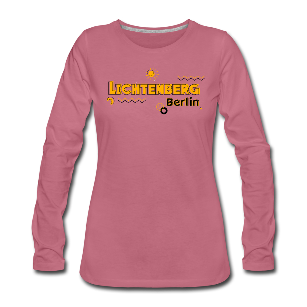 Lichtenberg - Frauen Premium Langarmshirt - mauve