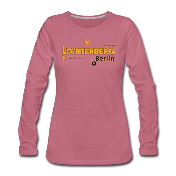 Lichtenberg - Frauen Premium Langarmshirt - mauve