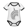 Der Turm von unten - schwarz - Baby Bio-Kurzarm-Kontrastbody - white/black
