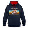 Lichtenberg Hippest Neighborhood - Kontrast Hoodie - navy/red
