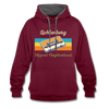Lichtenberg Hippest Neighborhood - Kontrast Hoodie - burgundy/charcoal