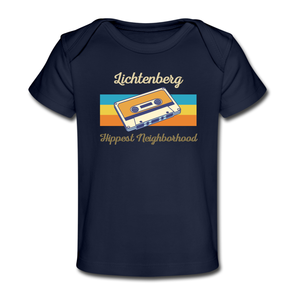 Lichtenberg Hippest Neighborhood - Baby Bio T-Shirt - dark navy