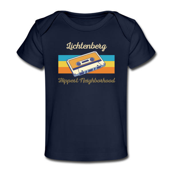 Lichtenberg Hippest Neighborhood - Baby Bio T-Shirt - dark navy