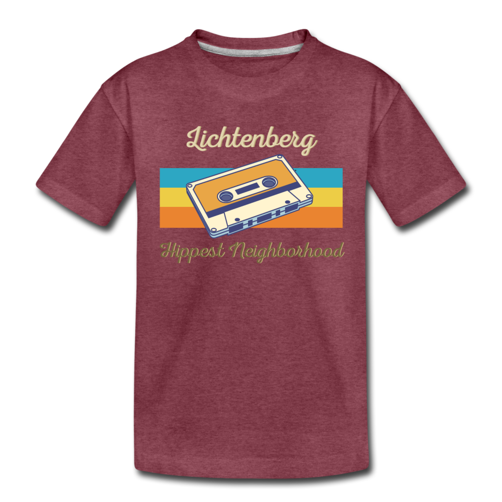 Lichtenberg Hippest Neighborhood - Teenager Premium T-Shirt - heather burgundy
