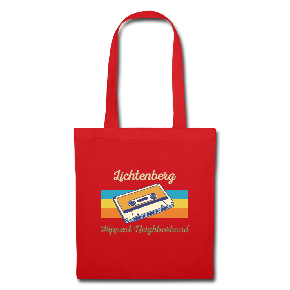 Lichtenberg Hippest Neighborhood - Stoffbeutel - red