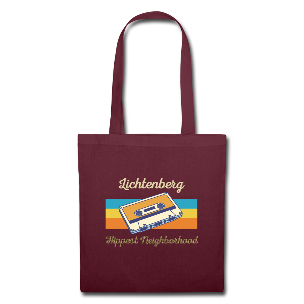 Lichtenberg Hippest Neighborhood - Stoffbeutel - burgundy