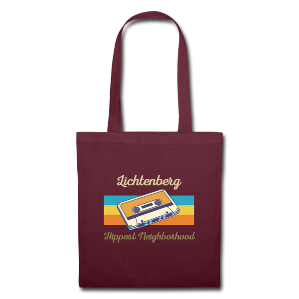 Lichtenberg Hippest Neighborhood - Stoffbeutel - burgundy