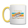 Lichtenberg Hippest Neighborhood - Tasse zweifarbig - white/yellow