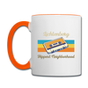 Lichtenberg Hippest Neighborhood - Tasse zweifarbig - white/orange