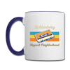 Lichtenberg Hippest Neighborhood - Tasse zweifarbig - white/cobalt blue