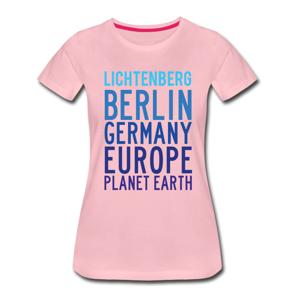 Lichtenberg Planet Earth - Frauen Premium T-Shirt - rose shadow