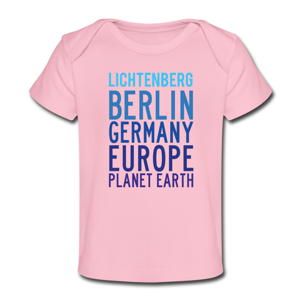 Lichtenberg Planet Earth - Baby Bio T-Shirt - light pink
