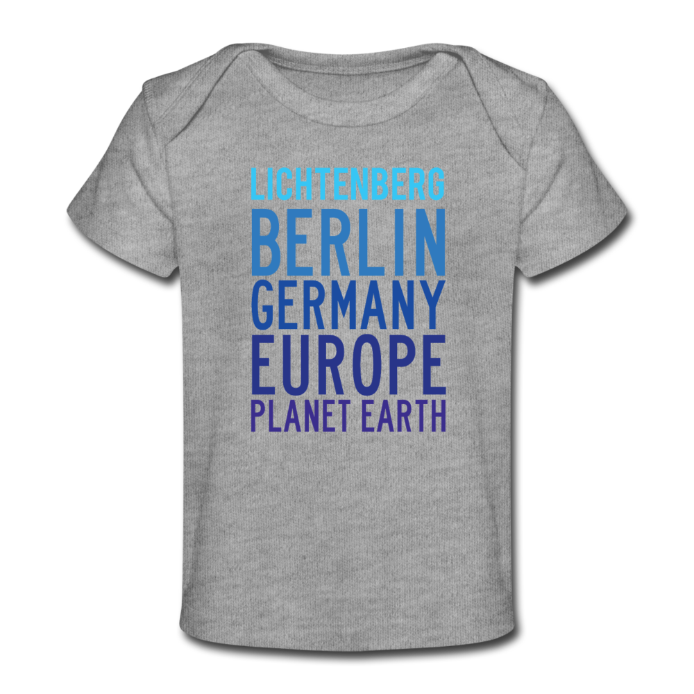 Lichtenberg Planet Earth - Baby Bio T-Shirt - heather grey