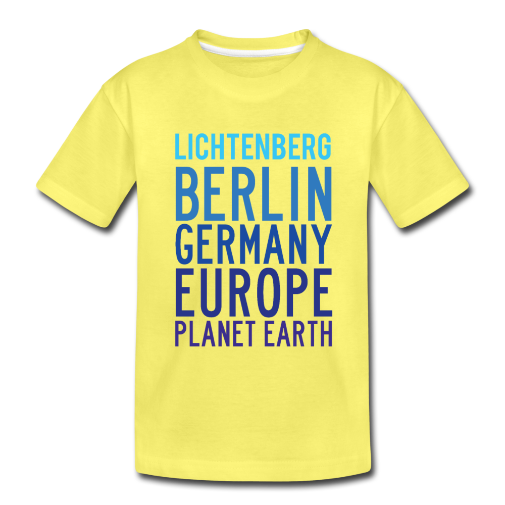 Lichtenberg Planet Earth - Kinder Premium T-Shirt - yellow