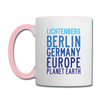 Lichtenberg Planet Earth - Tasse zweifarbig - white/pink