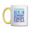 Lichtenberg Planet Earth - Tasse zweifarbig - white/yellow