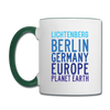 Lichtenberg Planet Earth - Tasse zweifarbig - white/dark green