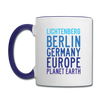 Lichtenberg Planet Earth - Tasse zweifarbig - white/cobalt blue