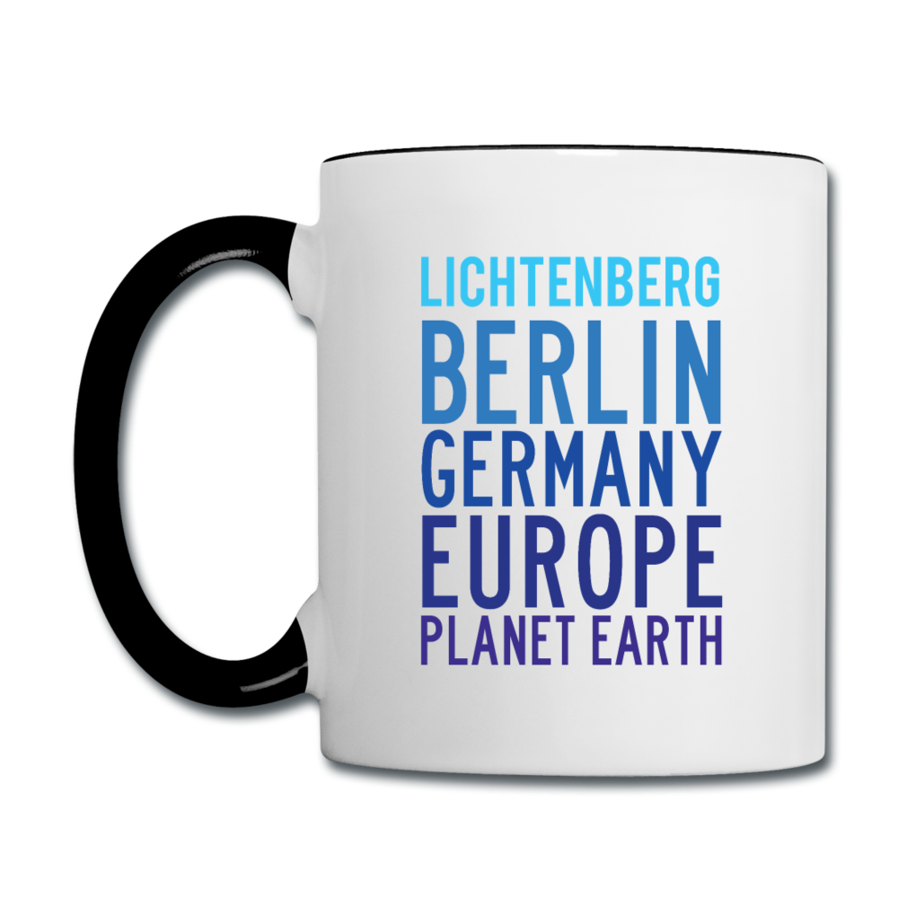 Lichtenberg Planet Earth - Tasse zweifarbig - white/black