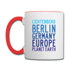 Lichtenberg Planet Earth - Tasse zweifarbig - white/red