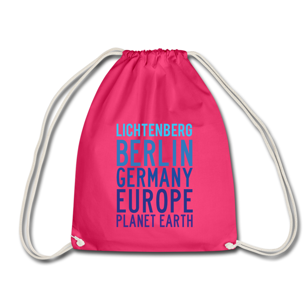 Lichtenberg Planet Earth - Turnbeutel - fuchsia
