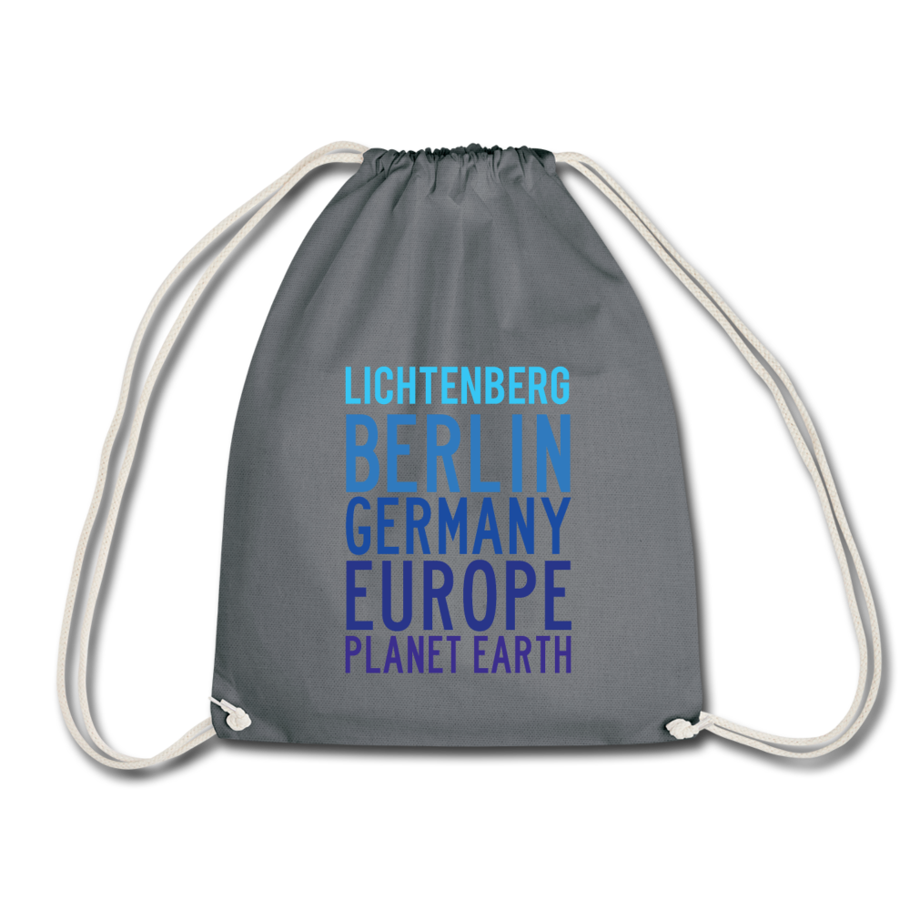 Lichtenberg Planet Earth - Turnbeutel - grey