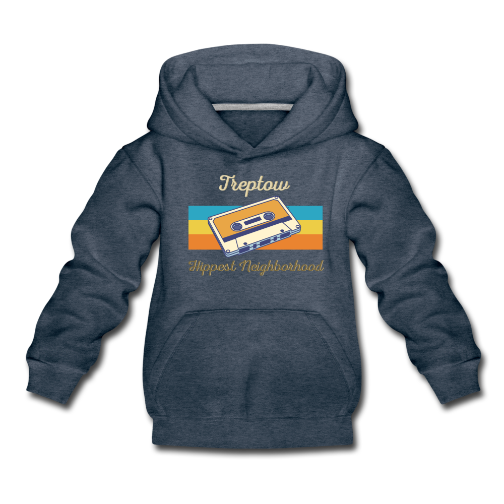 Treptow Hippest Neighborhood - Kinder Premium Hoodie - heather denim