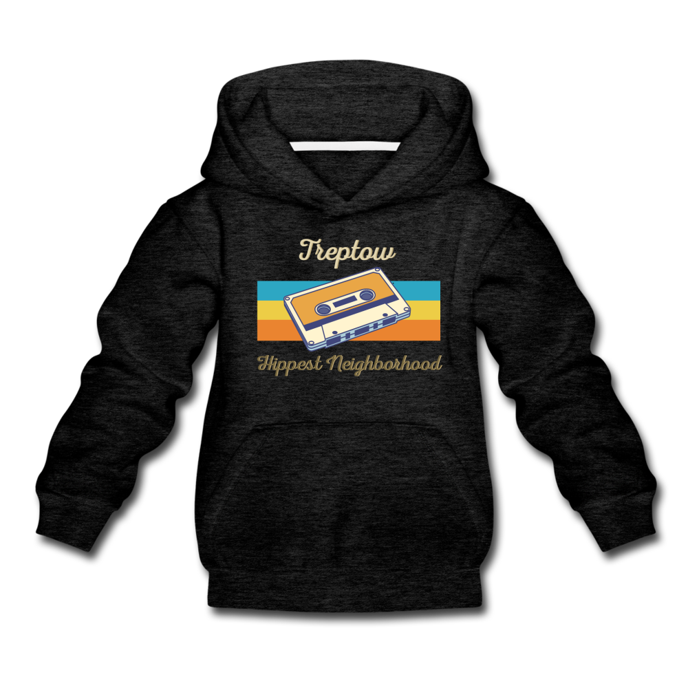 Treptow Hippest Neighborhood - Kinder Premium Hoodie - charcoal grey