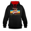 Treptow Hippest Neighborhood - Kontrast Hoodie - black/red