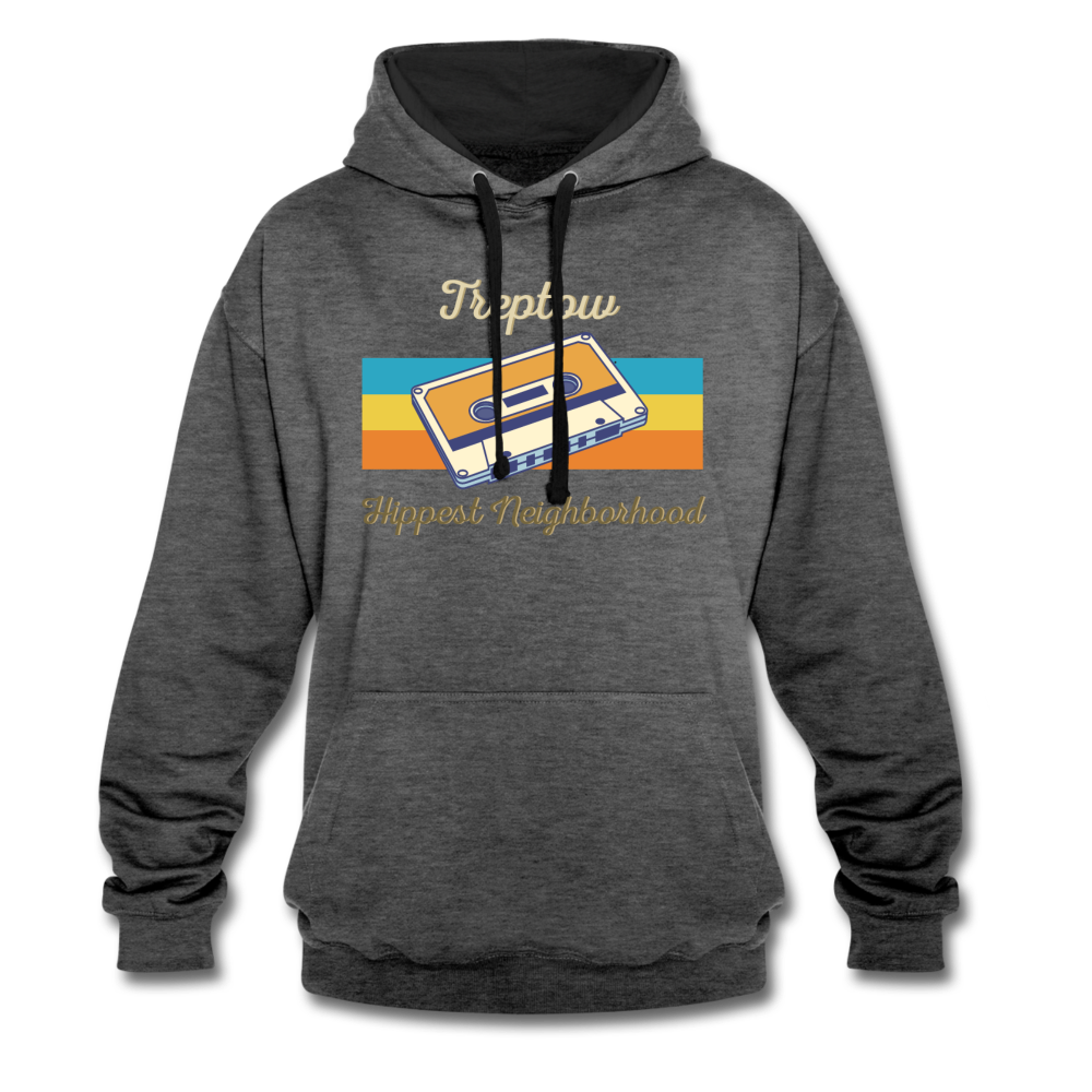 Treptow Hippest Neighborhood - Kontrast Hoodie - charcoal/black