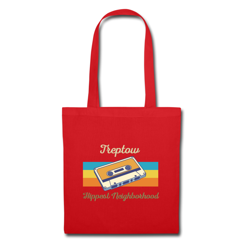 Treptow Hippest Neighborhood - Stoffbeutel - red