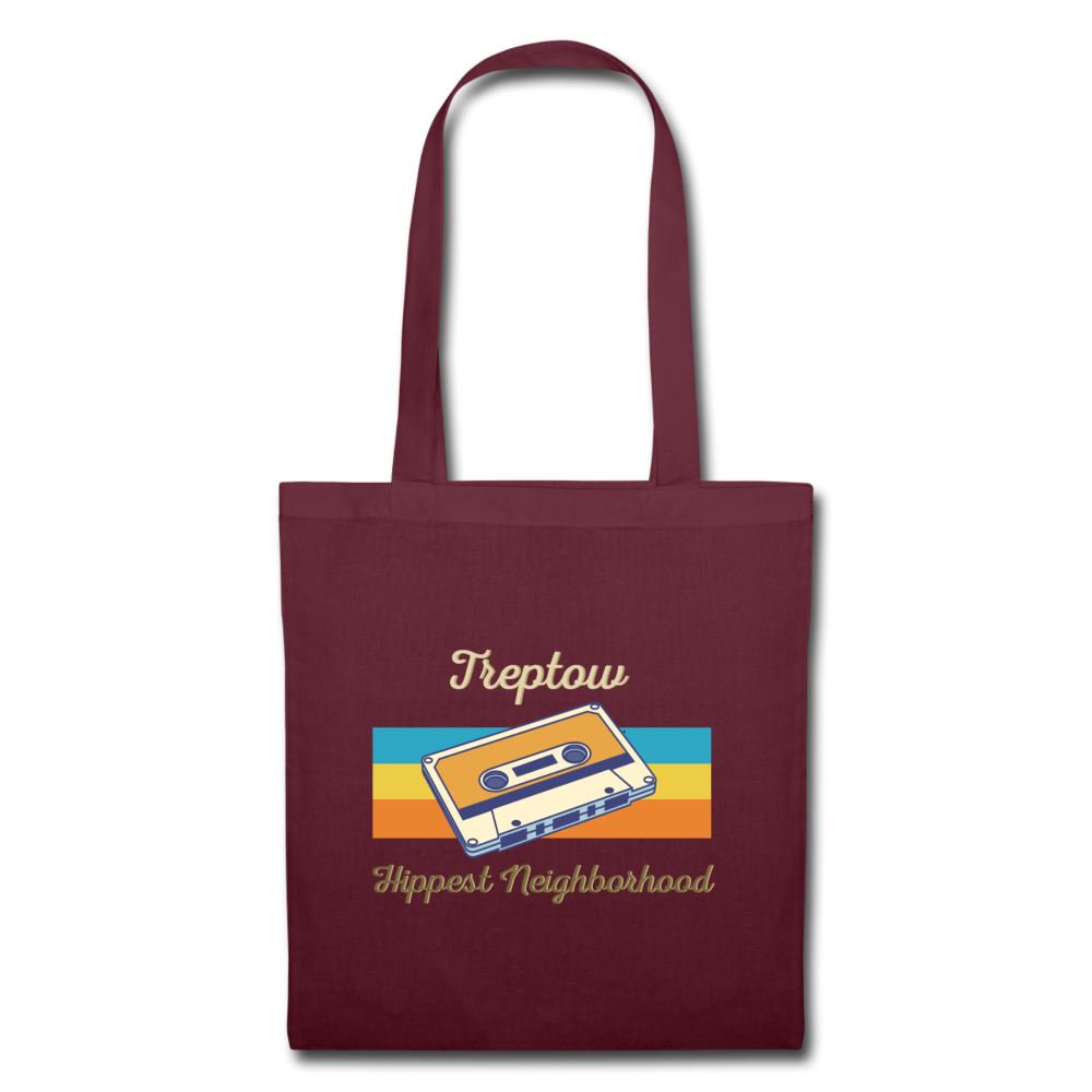 Treptow Hippest Neighborhood - Stoffbeutel - burgundy