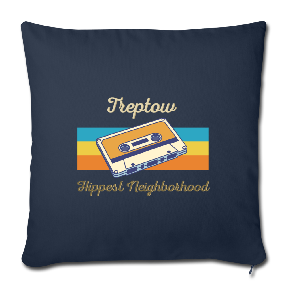 Treptow Hippest Neighborhood - Sofakissen mit Füllung (45 x 45 cm) - navy
