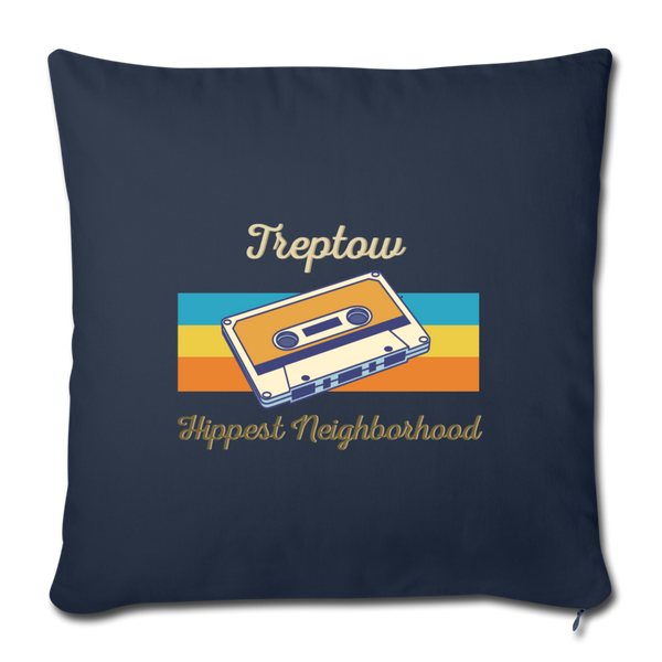 Treptow Hippest Neighborhood - Sofakissen mit Füllung (45 x 45 cm) - navy