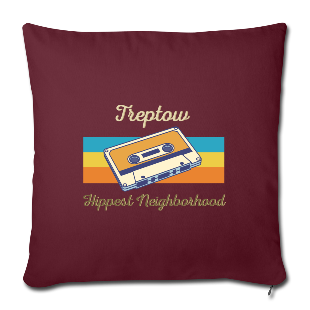 Treptow Hippest Neighborhood - Sofakissen mit Füllung (45 x 45 cm) - burgundy