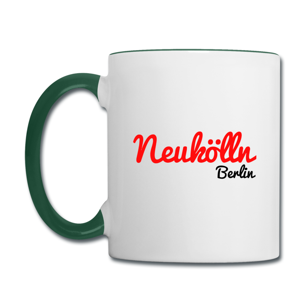 Neukölln Berlin - Tasse zweifarbig - white/dark green