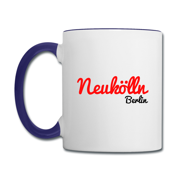 Neukölln Berlin - Tasse zweifarbig - white/cobalt blue