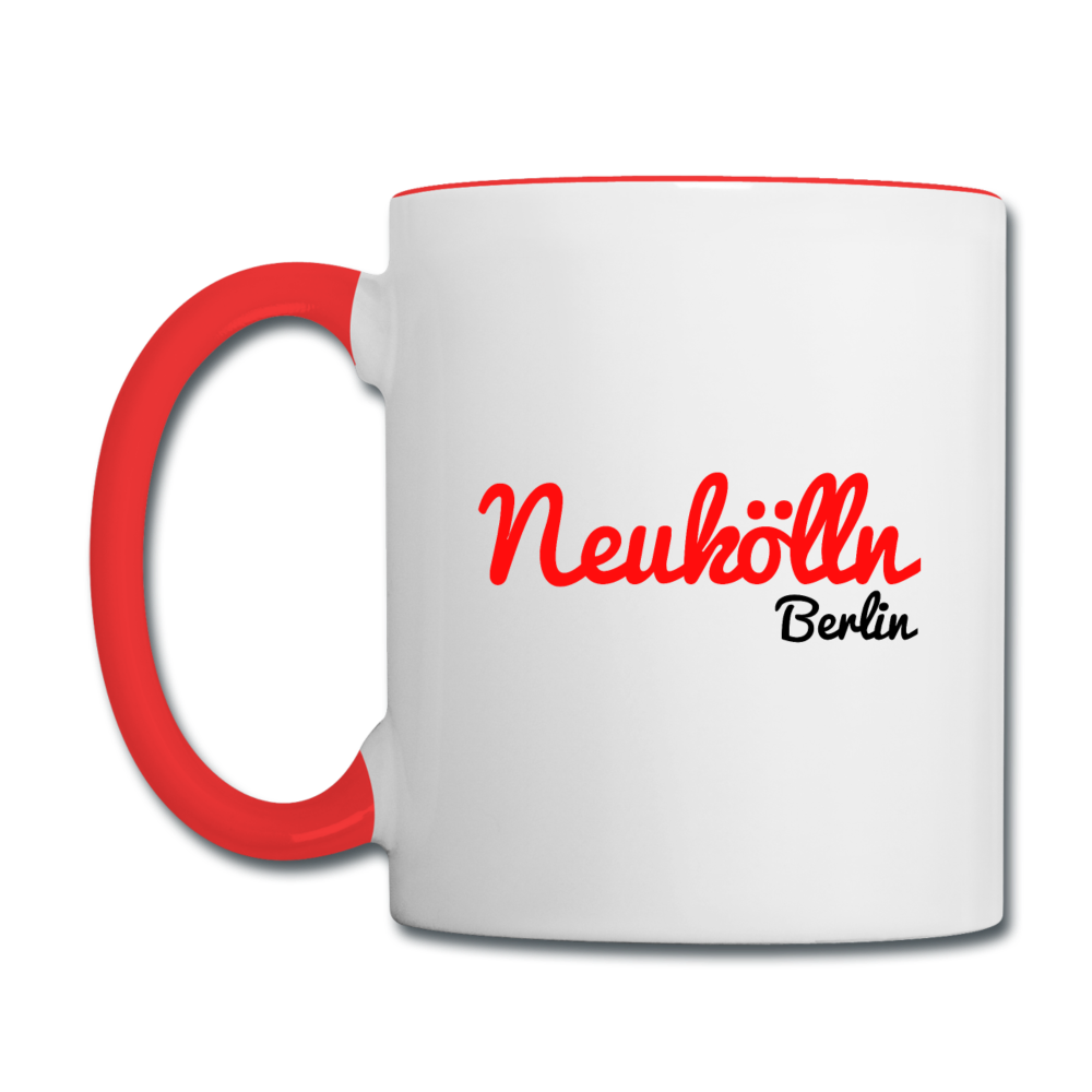 Neukölln Berlin - Tasse zweifarbig - white/red