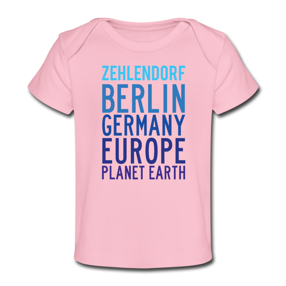 Zehlendorf Planet Earth - Baby Bio T-Shirt - light pink