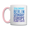 Zehlendorf Planet Earth - Tasse zweifarbig - white/pink