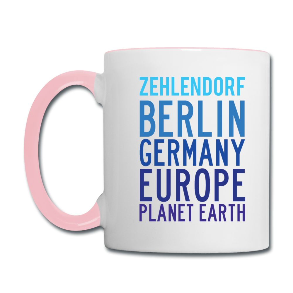 Zehlendorf Planet Earth - Tasse zweifarbig - white/pink