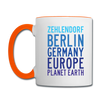 Zehlendorf Planet Earth - Tasse zweifarbig - white/orange