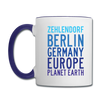 Zehlendorf Planet Earth - Tasse zweifarbig - white/cobalt blue