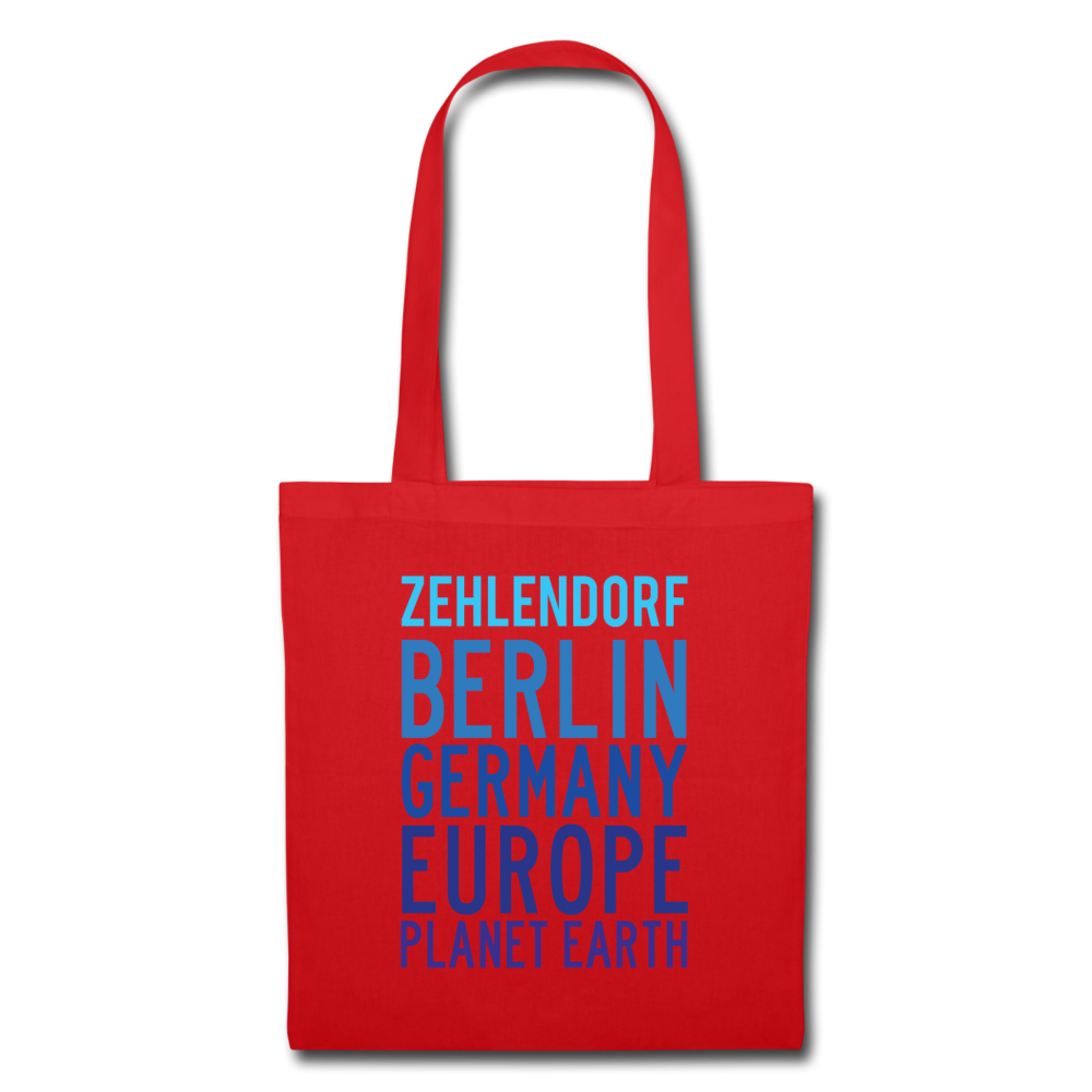 Zehlendorf Planet Earth - Stoffbeutel - red