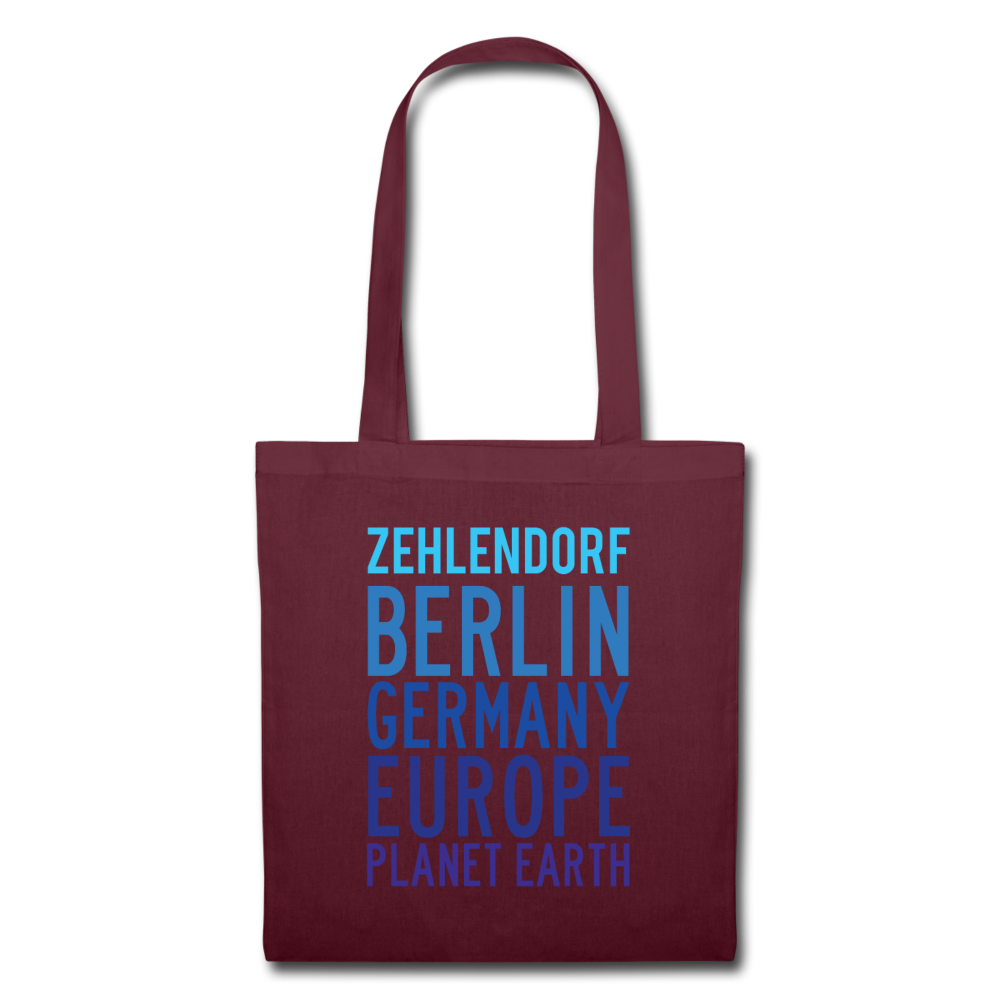 Zehlendorf Planet Earth - Stoffbeutel - burgundy
