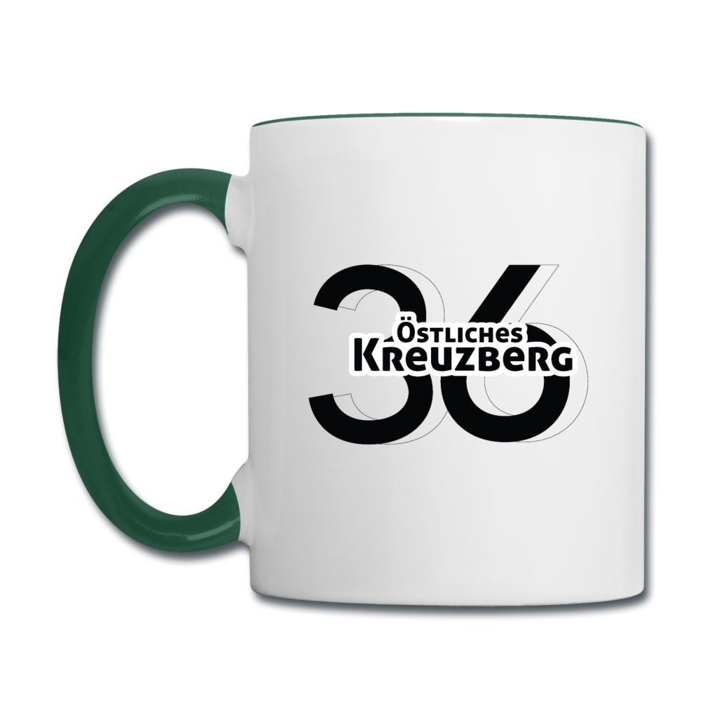 Östliches kreuzberg - Tasse zweifarbig - white/dark green